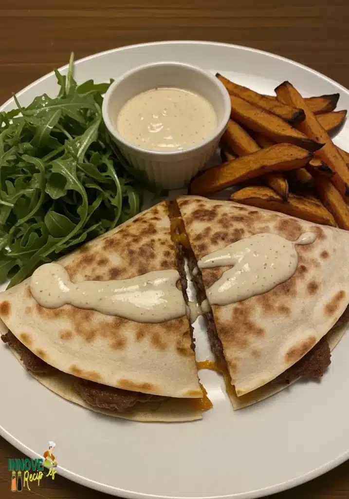 Cheeseburger Quesadillas with Dipping Sauce