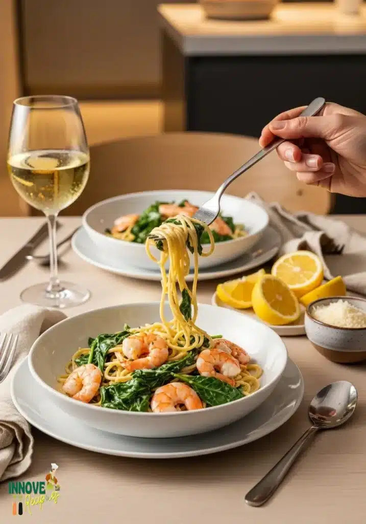 Shrimp Spinach Pasta Recipe